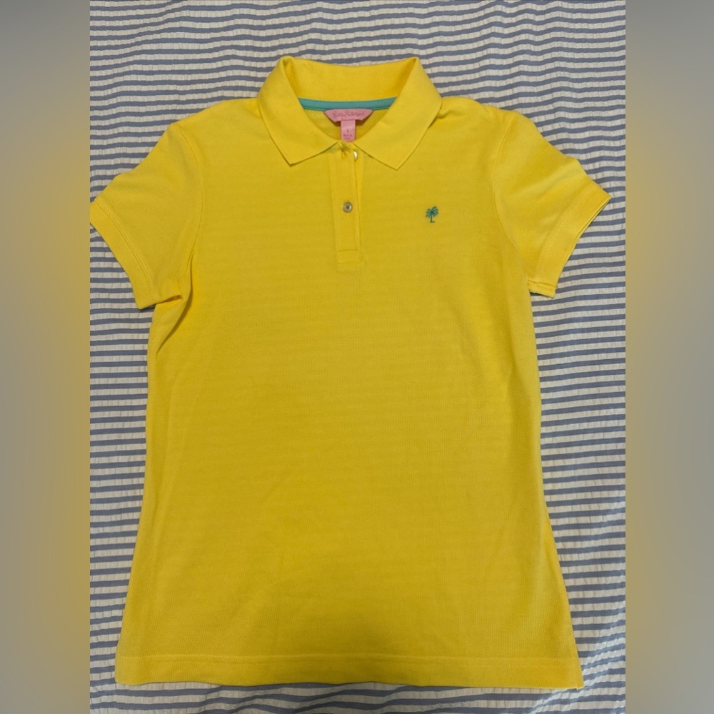 Lilly Pulitzer women’s yellow polo shirt size small